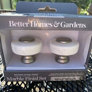 Marble Finial Set for drapery rods.